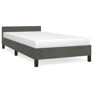 vidaXL Cadre de lit avec tête de lit Gris foncé 80x200 cm Velours
