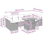 vidaXL Ensemble de salle à manger pour jardin Gris  Marron