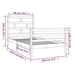 vidaXL Cadre de lit Bois de pin massif 100x200 cm