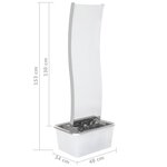 vidaXL Fontaine de jardin avec pompe Acier inoxydable 130 cm Courbé