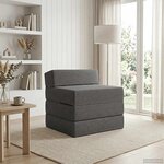 vidaXL Canapé-lit pliable Gris clair 70 x 60 x 63 cm Tissu