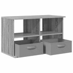 vidaXL Support de télévision avec tiroir Gris Sonoma 79 x 40 x 48 cm