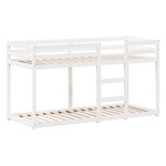 vidaXL Lit superposé sans matelas blanc 80x200 cm bois de pin massif