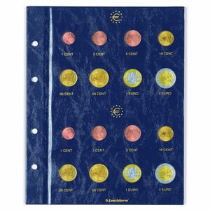 Feuilles numismatiques Vista pour 2 séries euro.