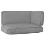vidaXL Set de coussins de palette 3 Pièces Gris 120 x 80 x 12 cm