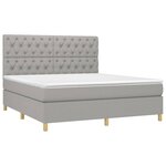 vidaXL Sommier à lattes de lit matelas et LED Gris clair 160x200 cm