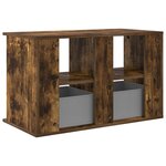 vidaXL Support de télévision avec tiroir Chêne fumé 79 x 40 x 48 cm