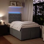 vidaXL Sommier à lattes de lit et matelas Gris foncé 120x200cm Velours