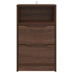 vidaXL Tables de chevet avec tiroir 2 Pièces Chêne brun 40 x 30 x 467 cm