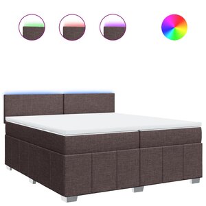vidaXL Sommier à lattes de lit avec matelas Marron foncé 200x200 cm