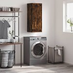 vidaXL Armoire murale chêne fumé 34 5x34x90 cm bois d'ingénierie
