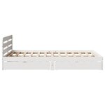 vidaXL Cadre de lit sans matelas blanc 140x200 cm bois de pin massif