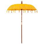 Parasol balinais Jaune 180-190 cm Coton  bois massif