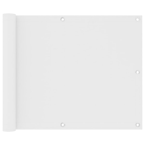 vidaXL Écran de balcon Blanc 75x500 cm Tissu Oxford