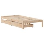 vidaXL Cadre de lit avec tiroirs sans matelas 75x190 cm