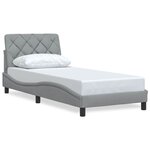 vidaXL Cadre de lit sans matelas gris clair 80x200 cm tissu