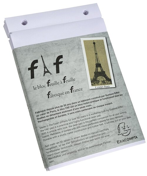 Boîte de 5 recharges FAF 21x13,5cm N° 4 uni EXACOMPTA