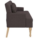 vidaXL Banc avec coussins marron foncé 113x64 5x75 5 cm tissu