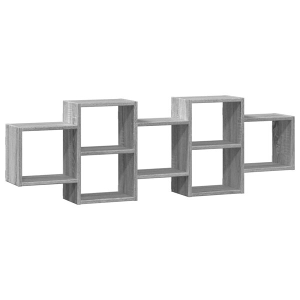 vidaXL Étagère murale sonoma gris 129x18x42 cm bois ingénierie