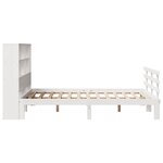 vidaXL Lit bibliothèque sans matelas blanc 140x190 cm bois pin massif