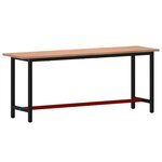 vidaXL Établi 200x55x81 5 cm bois massif de hêtre et métal