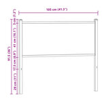 vidaXL Tête de lit de remplacement chêne marron 100 cm bois d'ingénierie et acier