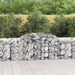 vidaXL Panier de gabions arqué 300x50x80/100 cm Fer galvanisé