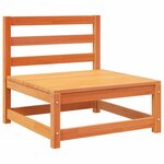 vidaXL Salon de jardin 5 Pièces cire marron bois de pin massif