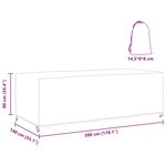 vidaXL Housse pour mobilier d'extérieur Noir 300 x 140 x 90 cm 600D