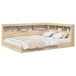 vidaXL Lit Étagère Chêne Sonoma 160x200 cm Bois d'ingénierie