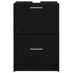 vidaXL Cabinet de salle de bain avec tiroir Chêne noir 40 x 37 x 59 cm