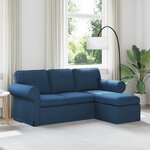 vidaXL Canapé Bleu 215 x 138 x 80 cm tissu