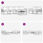 vidaXL Ensemble de canapés d'extérieur 6 pc Blanc et anthracite