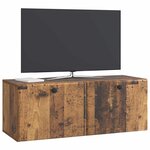 vidaXL Meuble TV mural 78 5 x 31 x 30 cm Bois ancien Bois d'ingénierie