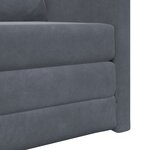 vidaXL Canapé-lit avec coussin Gris foncé 74 x 77 x 81 cm Velours