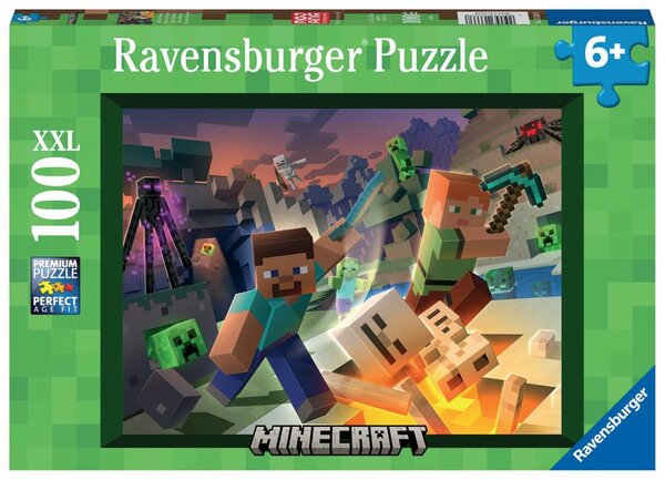 Puzzle 100p xxl monstres de minecraft