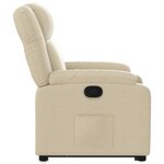 vidaXL Fauteuil inclinable Crème Tissu