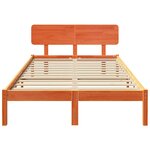vidaXL Cadre de lit avec tête de lit Brun cire 140 x 190 cm