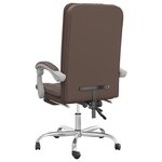 vidaXL Fauteuil inclinable de bureau Marron Similicuir