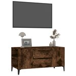 vidaXL Meuble TV Chêne fumé 102x44 5x50 cm Bois d'ingénierie
