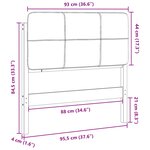 vidaXL Tête de lit capitonnée Marron et Taupe 90 cm Pin massif