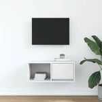vidaXL Meuble TV blanc 60x31x25 5 cm bois d'ingénierie