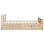 vidaXL Cadre de lit sans matelas 135x190 cm bois de pin massif