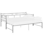vidaXL Cadre de canapé-lit extensible sans matelas gris métal 90x200cm