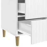 vidaXL Cabinet de chevet Blanc brillant 43 x 41 x 66 5 cm