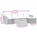 vidaXL Salon de jardin 6 Pièces avec coussins noir résine tressée