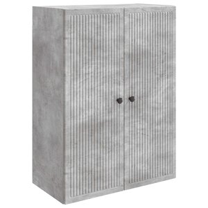 vidaXL Armoire Murale Gris béton 66 x 34 5 x 90 cm Bois d'ingénierie
