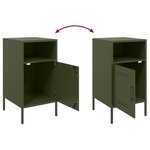 vidaXL Tables de chevet 2 Pièces vert olive 36x39x68 cm