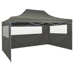 vidaXL Tente pliable avec 3 parois 431x291x315 cm Anthracite
