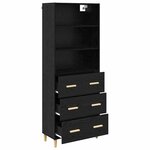 vidaXL Haut Armoire Chêne noir 69 5 x 32 5 x 180 cm Bois d'ingénierie